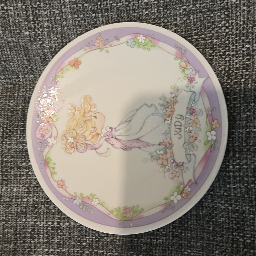 Retired Design Precious moments meaning of the name Judy trinket plate